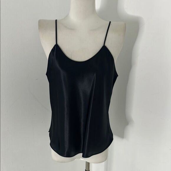 Vintage USA Made 90s Bias Cut Satin Tank - Picture 1 of 5